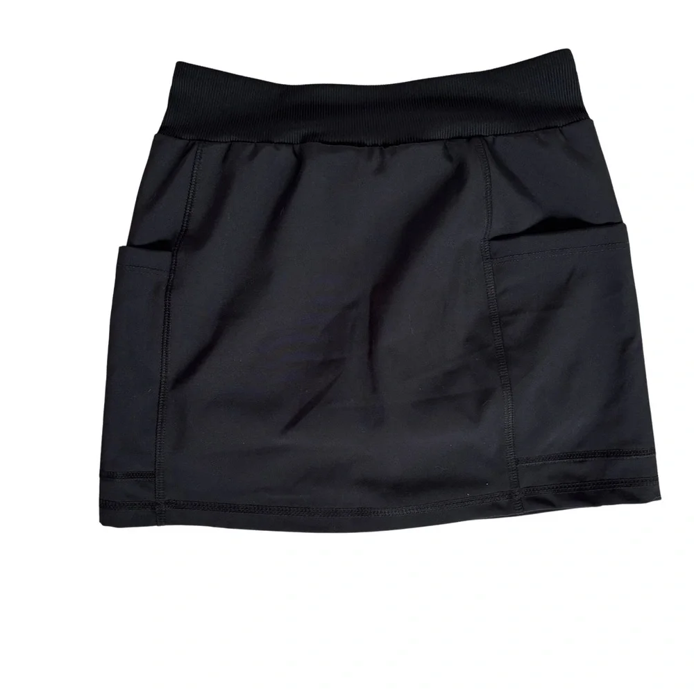 Under Armour Girls Black Athletic Tennis Skort with Pockets Size Youth Small YS - Picture 2 of 7